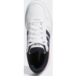 Weiße Gestreifte adidas Hoops Sneaker & Turnschuhe aus Kunstleder Größe 43,5 