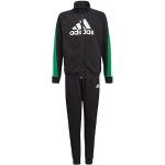 adidas Jungen B Bos Cot Trainingsanzug, Top:black/Core Green/White Bottom:black/Vivid Green S21/White, 7 Jahre EU