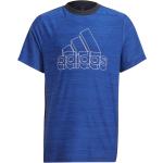 Reduzierte Blaue Melierte adidas Performance Kinder T-Shirts aus Polyester Größe 116 