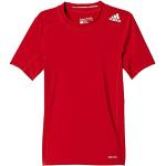adidas Jungen T-Shirt Techfit Base, Rot, 140