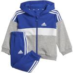 Adidas Kids Tiberio 3-Stripes Colorblock Kids Track Suit semi lucid blue/white/medium grey heather (IJ6323)