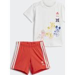 Adidas Kids x Disney Micky Maus T-Shirt und Shorts Set Chalk white/bright red (IB4847)