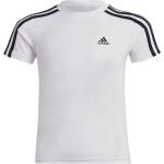 Weiße adidas Performance Essentials Kinder T-Shirts aus Baumwolle für Jungen Größe 110 