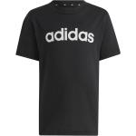 Reduzierte Schwarze adidas Performance Essentials Kinder T-Shirts aus Baumwolle für Jungen Größe 104 