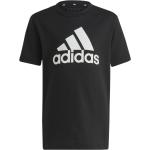 Reduzierte Schwarze adidas Performance Essentials Kinder T-Shirts aus Baumwolle für Jungen Größe 104 