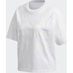 Weiße adidas Core T-Shirts für Damen Größe L 