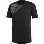 Schwarze Kurzärmelige adidas FreeLift T-Shirts aus Polyester für Herren Größe M 