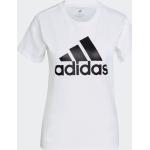 Weiße Kurzärmelige adidas Essentials T-Shirts für Damen Größe L 