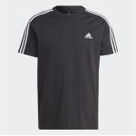 Schwarze Gestreifte adidas Basic-Shirts Größe 4 XL 