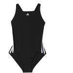 Schwarze Gestreifte adidas Essence Sportbadeanzüge & Schwimmanzüge für Kinder für Mädchen Größe 170 