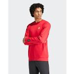 Rote adidas Manchester United Herrensweatshirts aus Baumwolle Größe S 