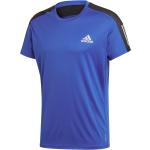 Royalblaue adidas Own The Run T-Shirts für Herren Größe XS 