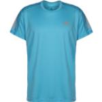 Cyanblaue adidas Own The Run T-Shirts aus Mesh für Herren Größe S 