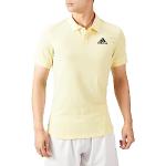 Gelbe Kurzärmelige adidas Herrenpoloshirts & Herrenpolohemden aus Polyester Größe L 