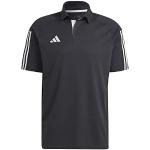 Schwarze Kurzärmelige adidas Tiro 23 Herrenpoloshirts & Herrenpolohemden aus Jersey Größe XS 