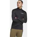 Reduzierte Schwarze Langärmelige adidas Terrex T-Shirts mit Reißverschluss aus Jersey für Herren Größe S 