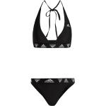 Reduzierte Schwarze Sportliche adidas Performance Neckholder-Bikinis aus Polyamid für Damen Größe M 