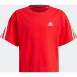 Rote Sportliche adidas Bio Kinder T-Shirts Größe 128 