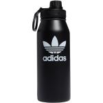 adidas Originals 1 Liter (32 oz) Metal Water Bottle, Hot/Cold Double-Walled Insulated 18/8 Stainless Steel, Black/White, One Size