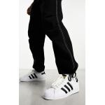 Weiße adidas Originals Low Sneaker mit Schnürsenkel aus Leder für Herren Übergrößen 