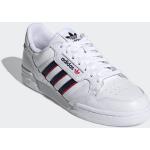 Weiße adidas Continental 80 Runde Low Sneaker aus Leder für Herren Größe 40,5 