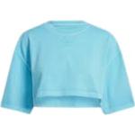 Reduzierte Himmelblaue Sportliche adidas Originals T-Shirts aus Baumwolle für Damen Größe XS für den für den Sommer 