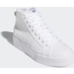Weiße adidas Nizza High Top Sneaker & Sneaker Boots aus Gummi für Damen Größe 40 