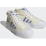 Reduzierte Weiße adidas Nizza High Top Sneaker & Sneaker Boots aus Canvas Größe 40,5 