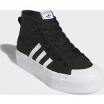 Reduzierte Schwarze adidas Originals Nizza High Top Sneaker & Sneaker Boots für Kinder Größe 36,5 