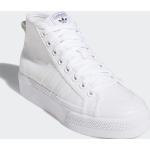 Reduzierte Weiße adidas Originals Nizza High Top Sneaker & Sneaker Boots für Kinder Größe 37,5 