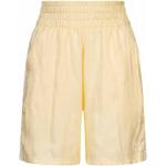 Gelbe adidas Originals Satin-Shorts aus Satin für Damen Übergrößen 