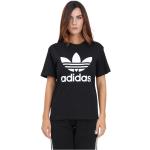 Reduzierte Schwarze Sportliche adidas Originals T-Shirts aus Baumwolle für Damen Größe S 