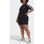 Schwarze Sportliche Kurzärmelige adidas Originals Shirtkleider aus Baumwolle für Damen Größe XXL 