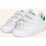 Grüne adidas Stan Smith Low Sneaker mit Klettverschluss aus Textil für Herren 