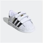 Weiße adidas Originals Superstar Kindersneaker & Kinderturnschuhe mit Schnürsenkel Größe 26 