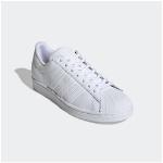 Reduzierte Weiße adidas Originals Superstar Basketballschuhe mit Schnürsenkel für Herren Größe 40,5 