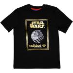 Schwarze adidas Originals Star Wars Todesstern Printed Shirts für Kinder & Druck-Shirts für Kinder für Jungen Größe 104 