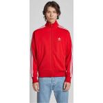 Rote Unifarbene adidas Originals Stehkragen Zip Hoodies & Sweatjacken mit Reißverschluss aus Polyester für Herren Größe M 