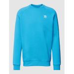 Blaue Unifarbene adidas Essentials Herrensweatshirts aus Baumwollmischung Größe XL 