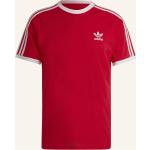 Rote adidas Originals T-Shirts mit Galonstreifen aus Baumwolle für Herren Größe XXL 