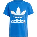 Blaue adidas Originals Trefoil Kinder T-Shirts für Jungen Größe 122 