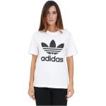 Reduzierte Weiße Sportliche adidas Originals T-Shirts aus Baumwolle für Damen Größe M für den für den Herbst 