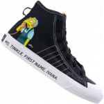 Schwarze Gestreifte adidas Originals Nizza Die Simpsons Moe Szyslak High Top Sneaker & Sneaker Boots mit Schnürsenkel aus Textil für Kinder Größe 36 
