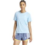 Blaue Kurzärmelige adidas T-Shirts aus Polyester für Damen Größe M 
