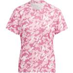 Pinke Camouflage adidas Own The Run T-Shirts aus Polyester für Damen 