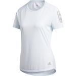 Weiße Kurzärmelige adidas Own The Run T-Shirts aus Jersey für Damen 