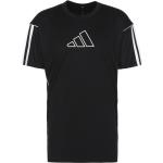 Schwarze adidas Performance Basketball Shirts mit Basketball-Motiv für Herren Übergrößen 