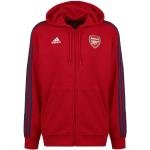 Rote adidas Performance FC Arsenal Zip Hoodies & Sweatjacken mit Kapuze für Herren Übergrößen 