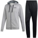 adidas Sportswear Linear French Terry Freizeitanzug Herren grau / schwarz XS (40-42)