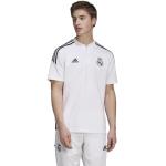 Weiße adidas Performance Real Madrid Herrenpoloshirts & Herrenpolohemden Größe M 